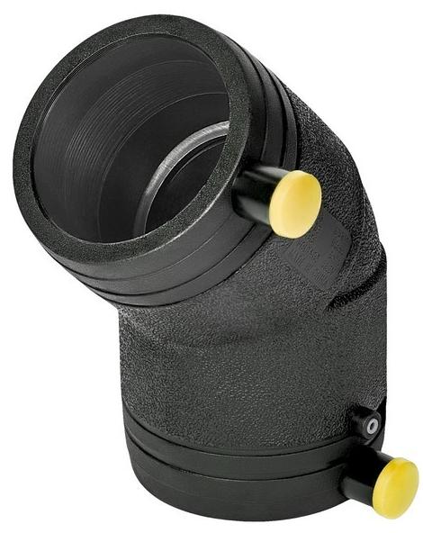 GASfuse PN16 SDR11 PE100 D90 отвод электросварной 45° GASfuse PN16 SDR11 PE100 D90 отвод электросварной 45°