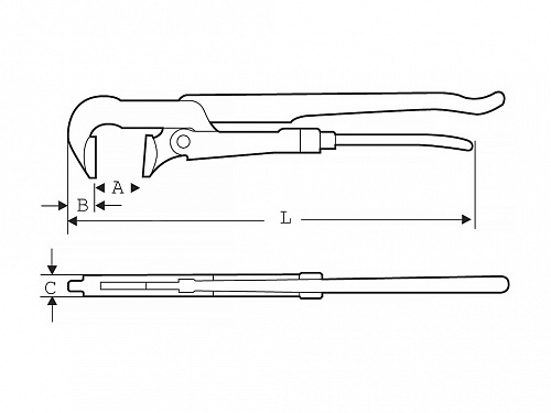 Super-Ego 90°-1" газовый ключ - Fortools - профессиональный инструмент Super-Ego 90°-1" газовый ключ - Fortools - профессиональный инструмент