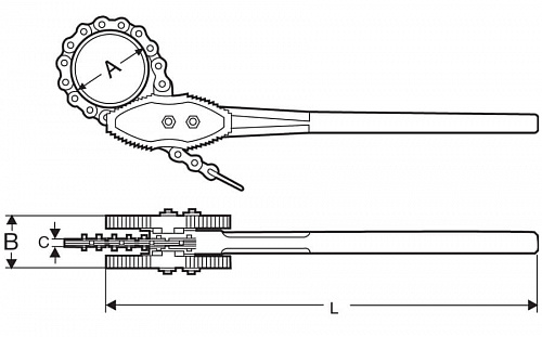 Super-Ego 1 1/2" цепной трубный ключ - Fortools - профессиональный инструмент Super-Ego 1 1/2" цепной трубный ключ - Fortools - профессиональный инструмент