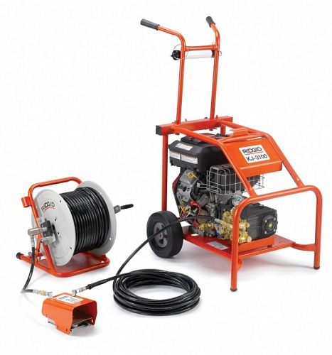 Ridgid KJ-3100 бензиновая гидродинамическая прочистная машина - Fortools - профессиональный инструмент Ridgid KJ-3100 бензиновая гидродинамическая прочистная машина - Fortools - профессиональный инструмент